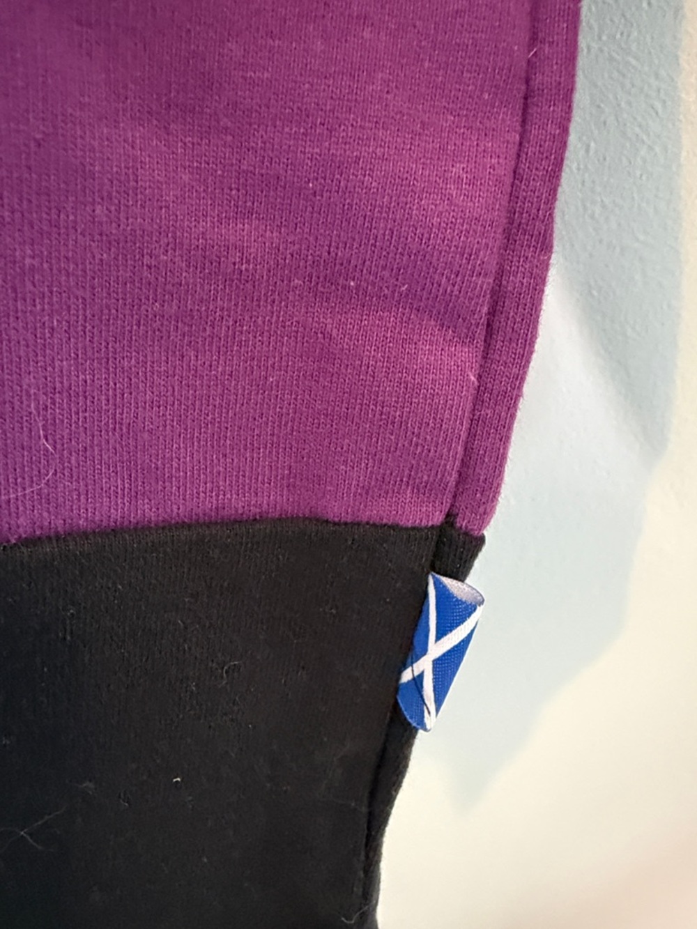 Scotland Long Sleeve Rugby Shirt - Purple & Black - Picture 5 of 9